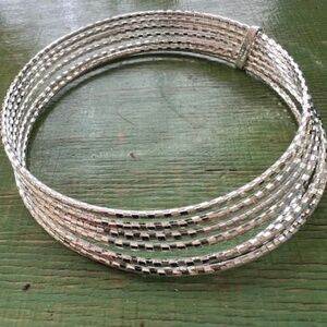 NEW Sophia's Seven Silver 925 Bangle Bracelets